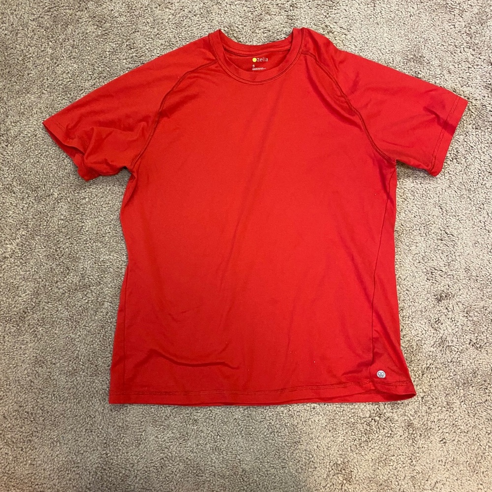 Zella for men red short sleeve active tee.